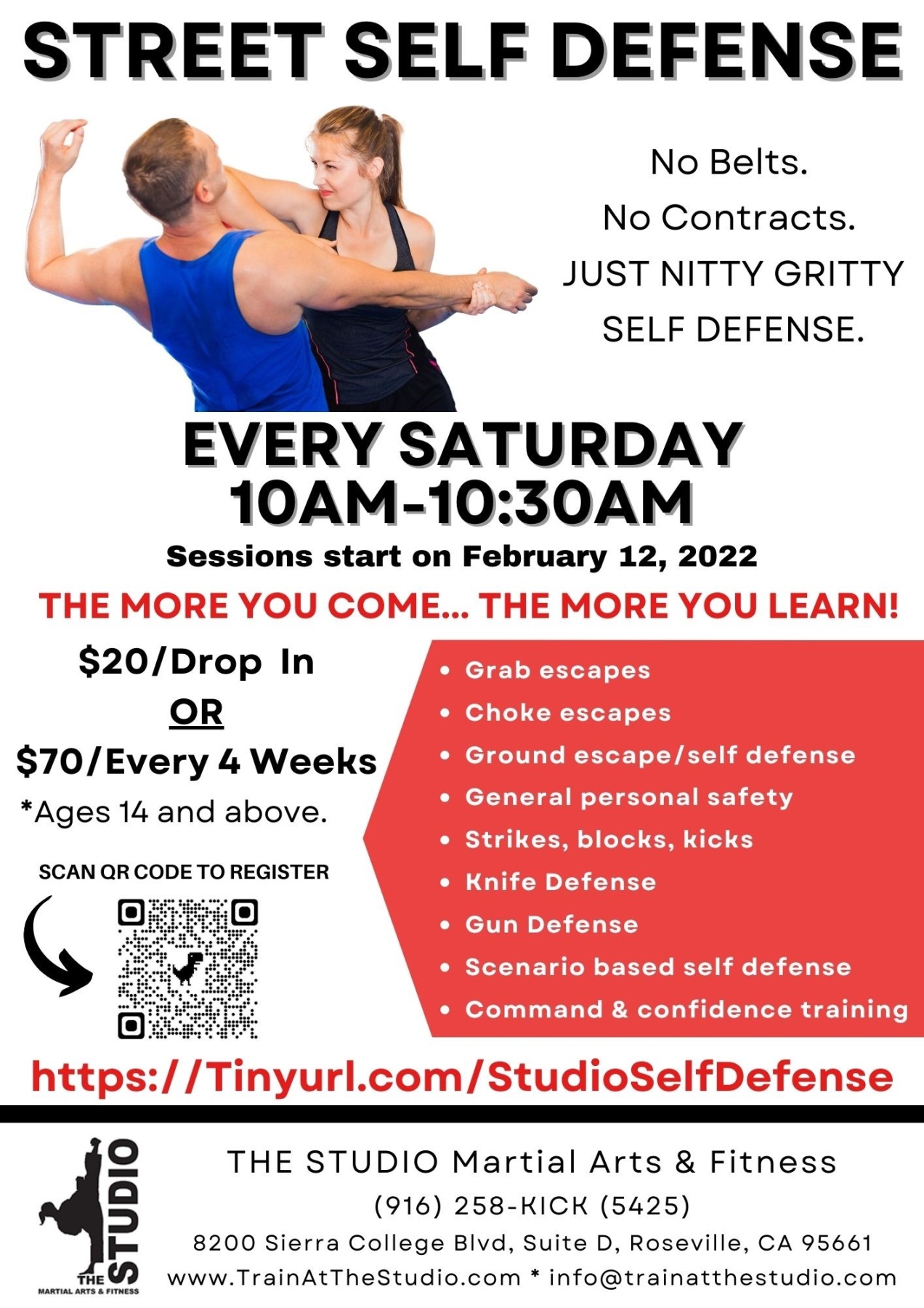 self defense near me Schedule 100 Keyword 2 Minggu Self Defense Class for Women and Men  THE STUDIO Martial Arts