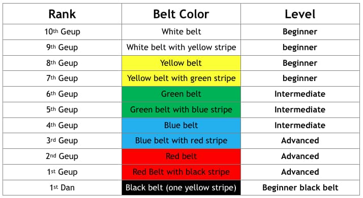 The Journey of Taekwondo Belts: Colors and Meanings