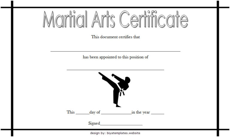 Crafting Excellence: Martial Arts Certificate Templates